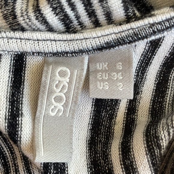 ASOS Striped Open Back MIDI Dress - Picture 7 of 8